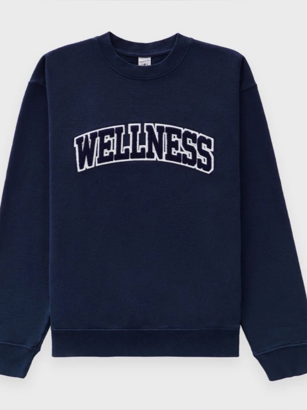 Sporty rich Wellness Ivy Bouclé Crewneck - Navy